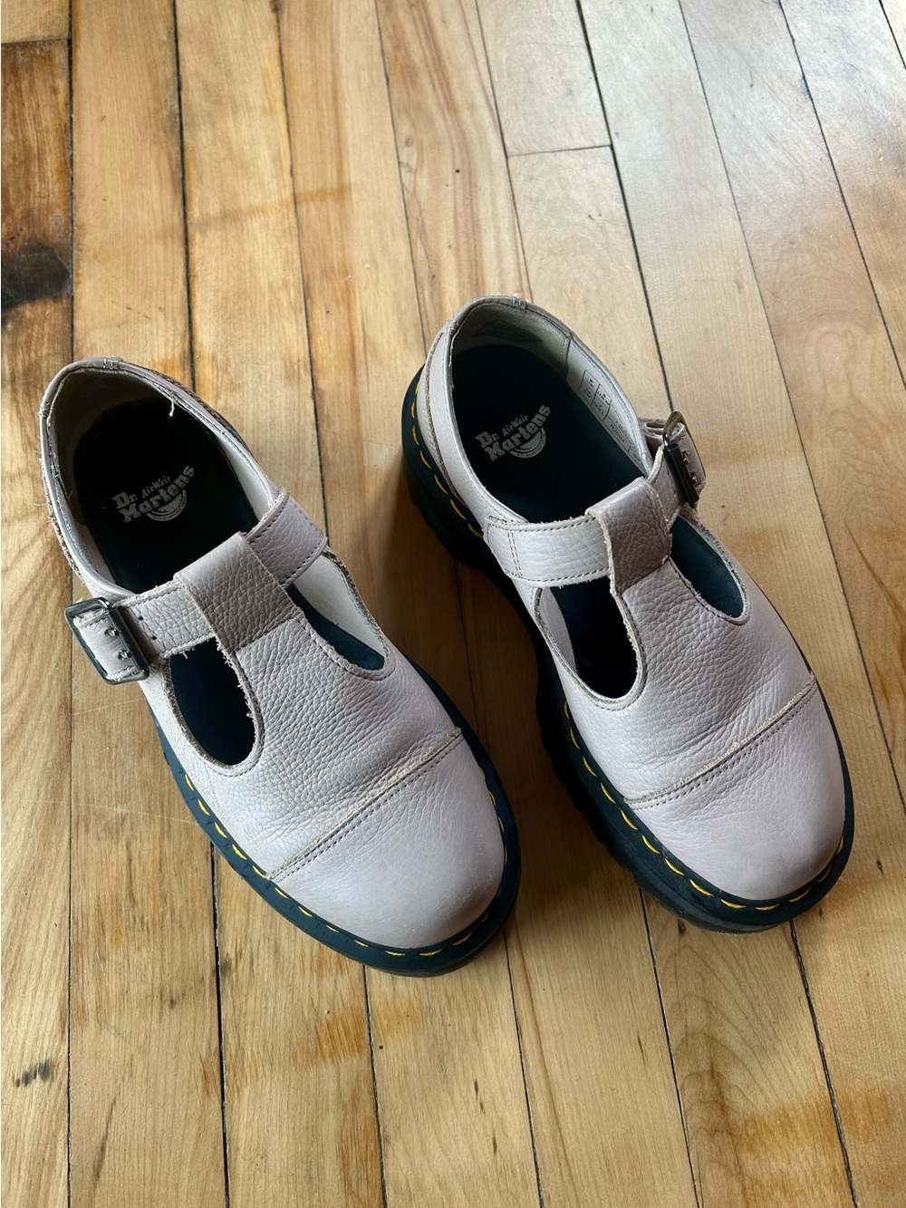 Dr. Martens Taupe T-Strap Mary Jane’s
